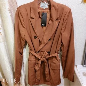 Nasty Gal |Lucy Wang longline belted blazer Size:M